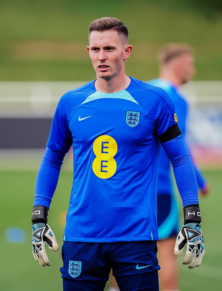 Dean Henderson pictured in England training.
