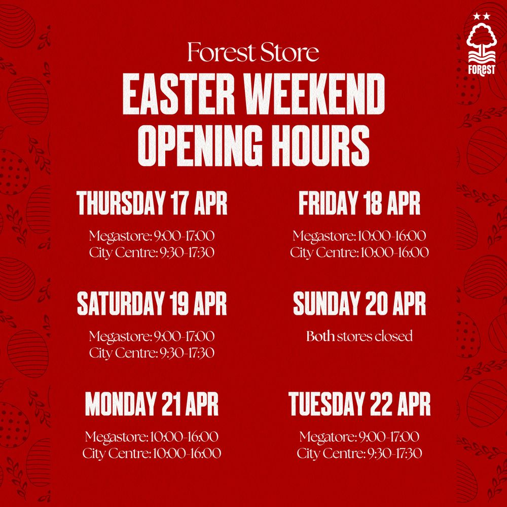 Megastore/City Centre Store opening times - Easter 2025 Megastore/City Centre Store opening times - Easter 2025
